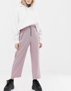 The Ragged Priest Crop Pants In Mini Check - Pink