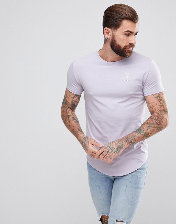 Siksilk Muscle T-shirt In Pastel Purple - Purple