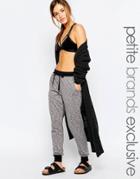 One Day Petite Jogger With Contrast Black Waistband And Cuff - Gray Marl