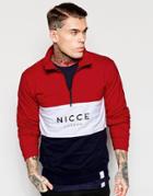 Nicce London Sweatshirt With Logo And Zip Fastening - Red