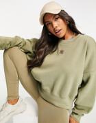 Adidas Originals Essentials Sweatshirt In Khaki-green