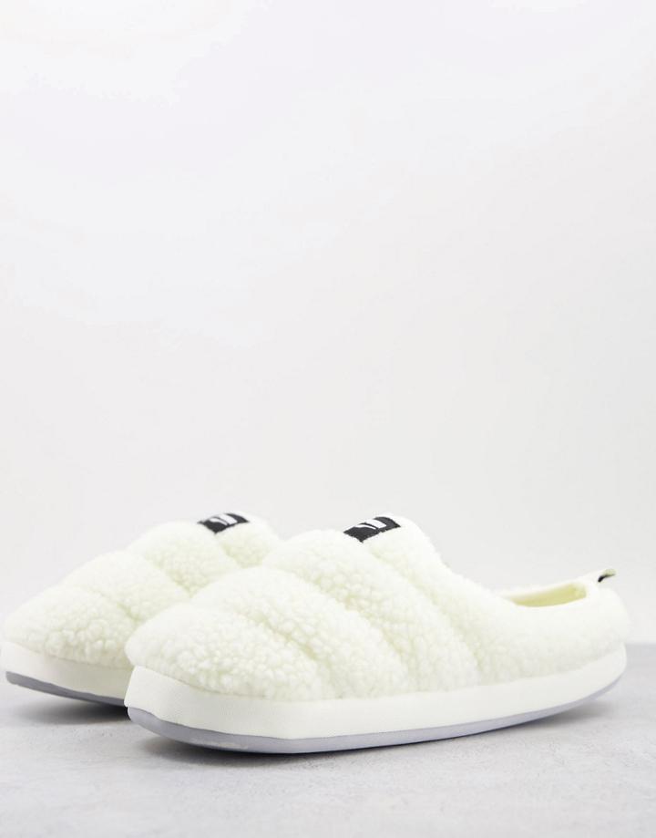 Puma Scuff Sherpa Slippers In White