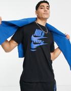 Nike Sport Essentials Multi Futura Logo T-shirt In Black