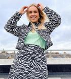 Labelrail X Olivia & Alice Mini Skirt Set In Zebra-black