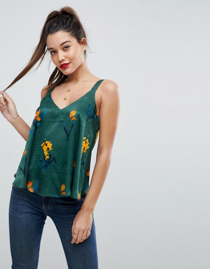 Asos Swing Cami In Winter Floral - Multi