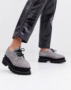 Truffle Collection Flatform Lace Up Shoes In Multi