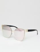 Jeeper Peepers Cat Eye Sunglasses In Rose Gold - Gold