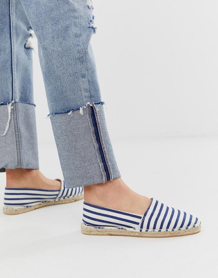 London Rebel Toe Cap Espadrilles - Navy