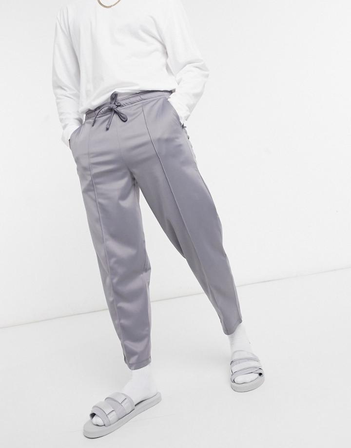 Asos 4505 Tapered Sweatpants In Poly-tricot-grey