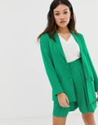 Asos Design Pop Green Soft Suit Blazer - Green
