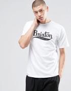 Brixton T-shirt With Large Logo - White