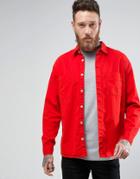Nudie Jeans Co Calle Long Sleeve Pocket Shirt - Red