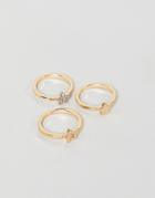 Skinny Dip Star Triple Ring Pack - Gold