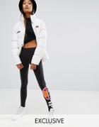 Ellesse Leggings With Washed Side Logo - Black