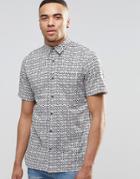 New Look Shirt With Tile Print In Black In Regular Fit - Black