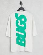 Asos Design Oversized T-shirt With Looney Tunes Bugs Bunny Print In Gray-grey