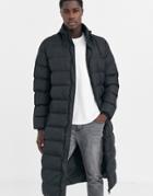 Threabare Longline Puffer With Concealed Hood