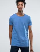 Boss Orange By Hugo Boss Raw Edge T-shirt Regular Fit In Mid Blue - Blue