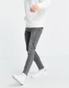 New Look Skinny Jeans With Chain In Gray-grey
