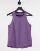 Nike Training Dri-fit One Tank In Dusty Purple