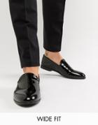Kg By Kurt Geiger Wide Fit Plain Patent Loafers - Black