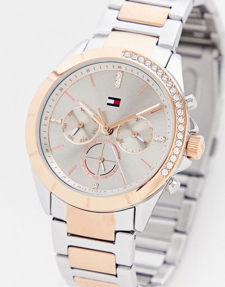 Tommy Hilfiger Womens Gray Dial Mix Metal Bracelet Watch In Multi 1782387