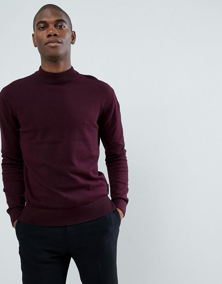 French Connection Plain 100% Cotton Turtleneck Sweater