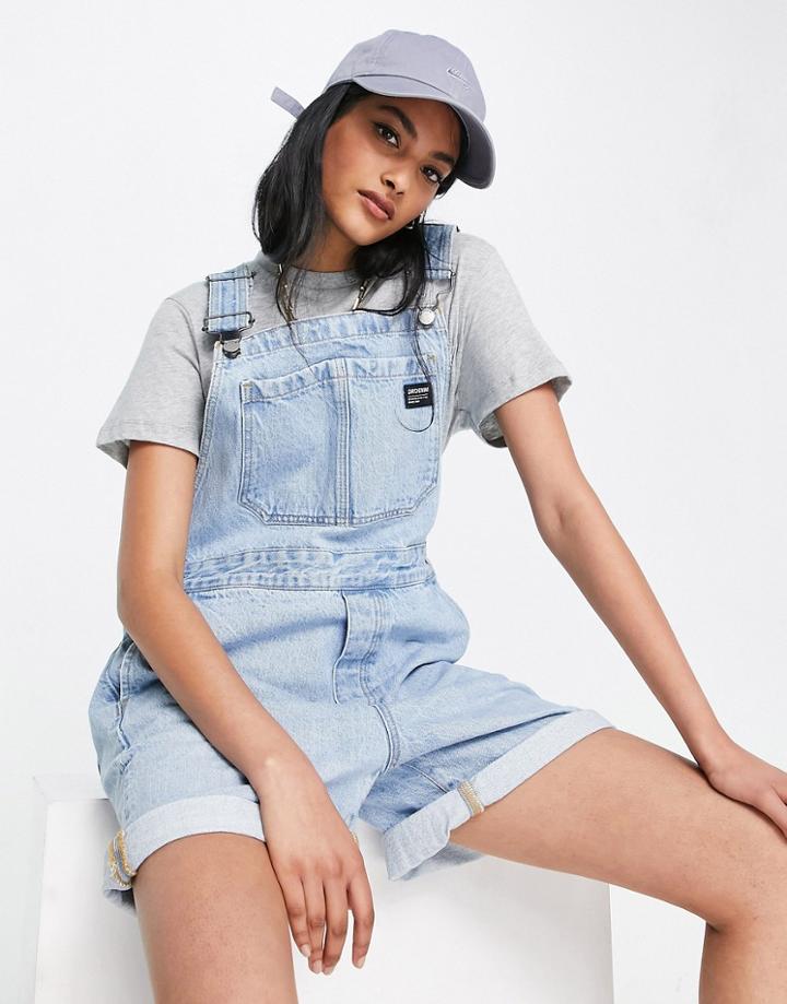 Dr Denim Eily Denim Romper In Light Wash Blue