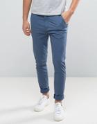 Dr Denim Heywood Slim Taper Chino Bad News Blue - Blue