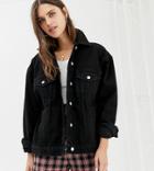 Reclaimed Vintage Inspired Oversized Denim Jacket - Black