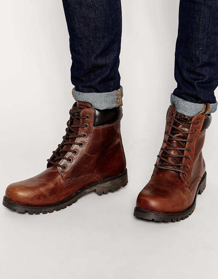 Red Tape Chunky Sole Boots - Tan