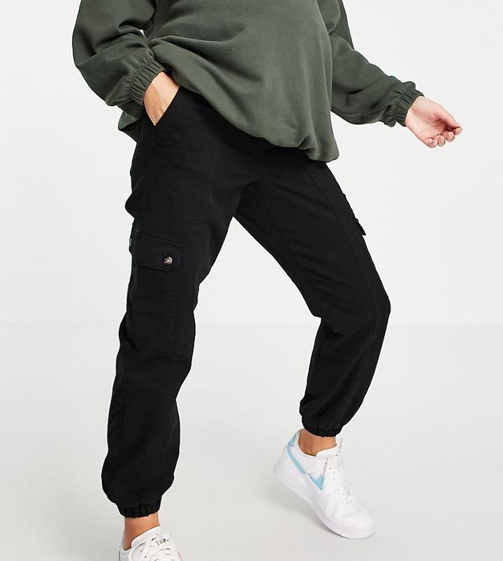 Urban Bliss Maternity Cargo Pants In Black