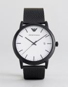 Emporio Armani Ar11046 Mesh Watch In Black 43mm - Black