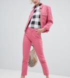 Monki Kimomo Jeans In Pink Two-piece