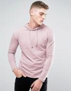 Jack & Jones Originals Hooded Long Sleeve Top - Pink