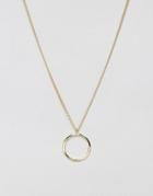 Pieces Kristina Long Pendant Necklace - Gold