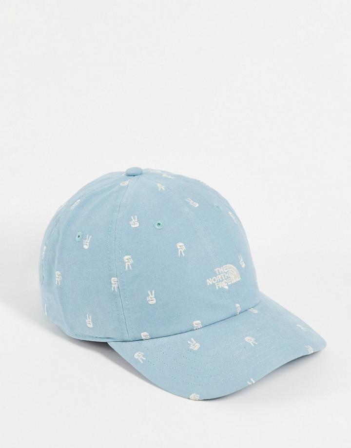 The North Face Washed Norm Denim Cap In Blue-blues