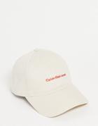 Calvin Klein Jeans Two Tone Cap In Ivory-white