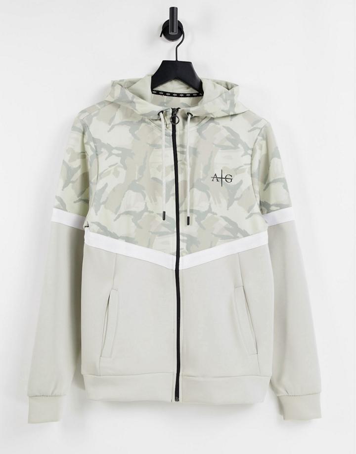 Avant Garde Gym Set Spartan Hoodie In Light Camo-grey