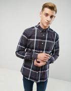 Esprit Shirt In Regular Fit Check Cotton - Navy