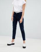 Dr Denim Pepper High Rise Jean In Marble Wash-black
