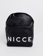 Nicce Backpack With Large Logo - Black