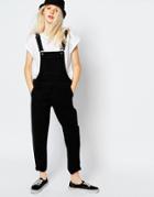 Monki Denim Overall Jumpsuit - Black