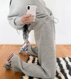 Collusion Knit Ribbed Sweatpants In Gray - Part Of A Set