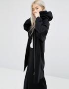 Weekday Pyjama Coat With Hood - Black