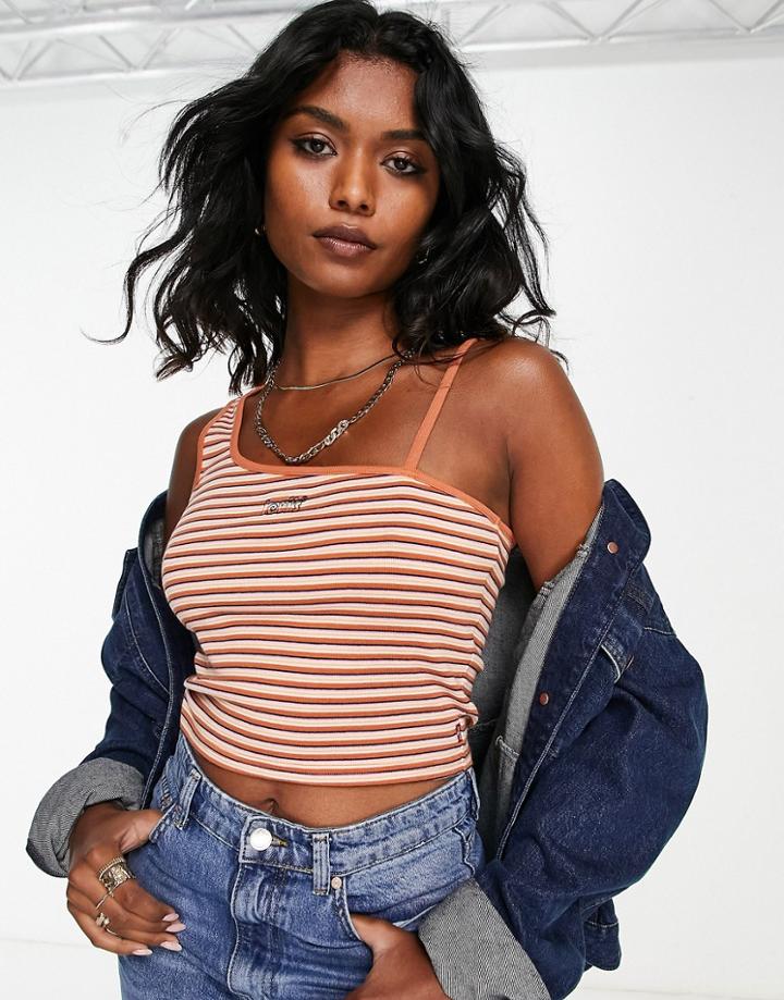 Levi's Hoop Tank In Orange Stripe
