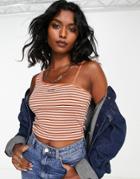 Levi's Hoop Tank In Orange Stripe