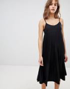 Ichi Cami Strap Midi Dress - Black