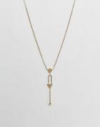 Pieces Long Pendant Necklace - Gold