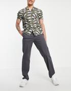Asos Design Relaxed Chinos In Charcoal-grey